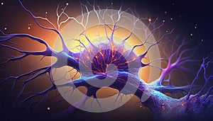 Unlocking the Brain: A Journey Through Neuronal Connections Communication background photo