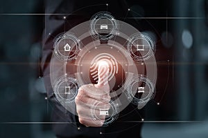 Unlocking with fingerprint devices and bank accounts