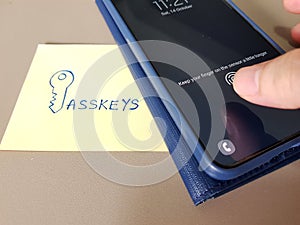 Unlocking phone using biometrics thumbprint