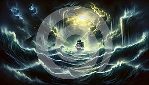 Unlocking the Secrets Dive into the Mysterious Bermuda Triangle Amidst Stormy Seas Ocean Storms