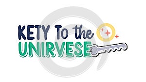 Unlocking the Universe and Knowledge Exploration Text, vector design Generative AI