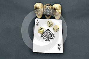 Unlucky card with Dice