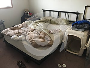 Unmade bed