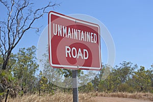 Unmaintained Road sign in Australia photo