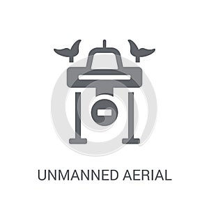 Unmanned aerial vehicle icon. Trendy Unmanned aerial vehicle log
