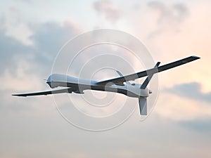 Unmanned aerial vehicle in the sky