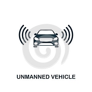 Unmanned Vehicle icon. Premium style design from future technology icons collection. Pixel perfect Unmanned Vehicle icon