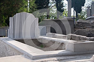 Unmarked Blank Grave Stone and site