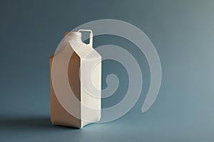 Unmarked Blank milk package box. Generate Ai photo