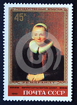 Postage stamp Soviet Union, CCCP, 1983, Portrait of Bart`e Martens Doomer, 1640