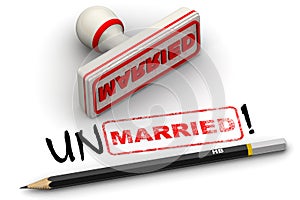 Unmarried! Corrected seal impression