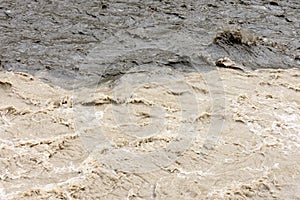 Unmixed waters of Black and White Aragvi River