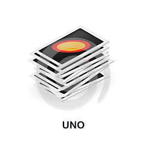Uno icon. 3d illustration from table games collection. Creative Uno 3d icon for web design, templates, infographics and