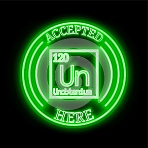 Unobtanium (UNO) accepted here sign