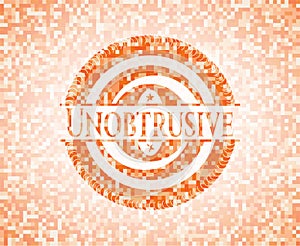 Unobtrusive abstract orange mosaic emblem  EPS10
