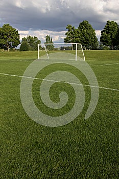 Unoccupied Soccer Field