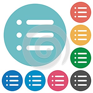Unordered list flat round icons photo