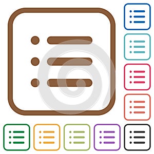 Unordered list simple icons photo