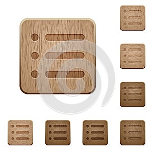 Unordered list wooden buttons photo