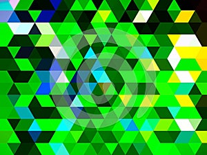 An unorthodox pattern of geometric illustration of colorful triangles, squares and rectangles photo