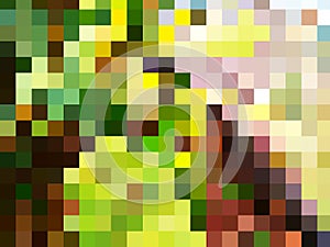 An unorthodox stunning designing pattern of colorful squares and rectangles photo