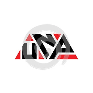 UNP triangle letter logo design with triangle shape. UNP triangle logo design monogram. UNP triangle vector logo template with red