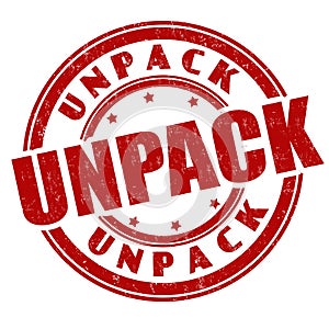 Unpack sign or stamp