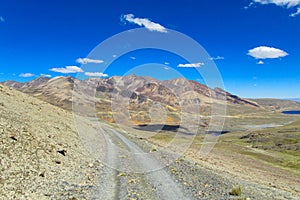 Unparved road at altiplano