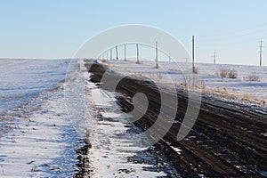 Carreteras común la nieve campo 