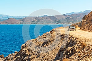 Unpaved road to Balos