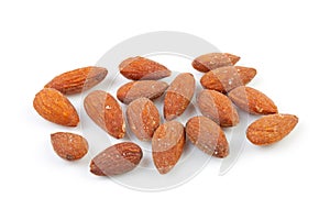 Unpeeled almond nuts photo