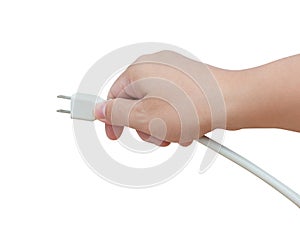 Unplug or plugged in concept