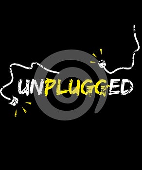 Unplugged Graphic Design on Black