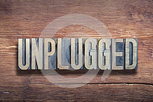 Unplugged letters wood