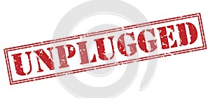 Unplugged red stamp