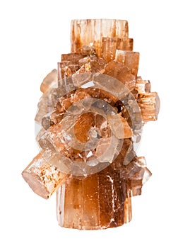 unpolished druse of aragonite crystals isolated