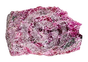 unpolished eudialyte gemstone isolated