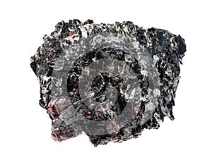 Unpolished Garnet crystals in Biotite rock cutout