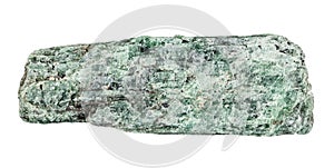 unpolished green kyanite mineral isolated