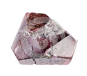 unpolished rhodolite pyrope crystal isolated photo