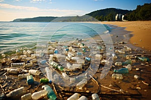 Unprecedented and alarming levels of plastic pollution threatening our planets ecosystems photo