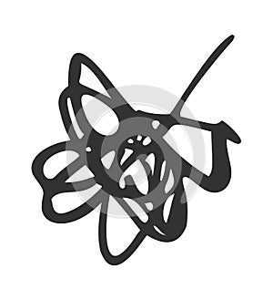 Unpredictable scribbles hand drawn doodle