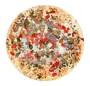 Unprepared vegetarian pizza