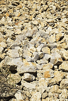 unprocessed marble in the form of small