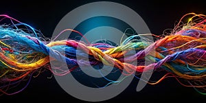 Unraveling the Mysteries of Quantum Entanglement Colorful Threads Linking a Possible Multiverse photo