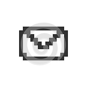 Unread message pixelated ui icon
