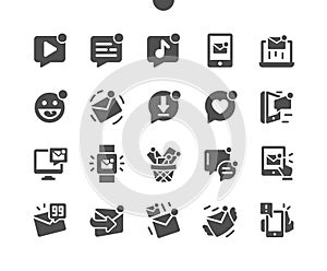 Unread messages Well-crafted Pixel Perfect Vector Solid Icons