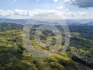 Unreal Aerial view of Ruteng, Flores photo