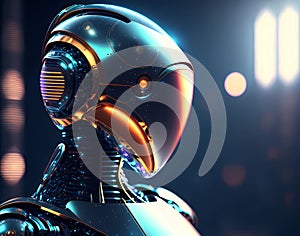 Alien in the helmet - AI generated art photo
