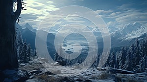 Unreal Engine 5 Winter Wonderland: Stunning Snowy Mountain Scenery